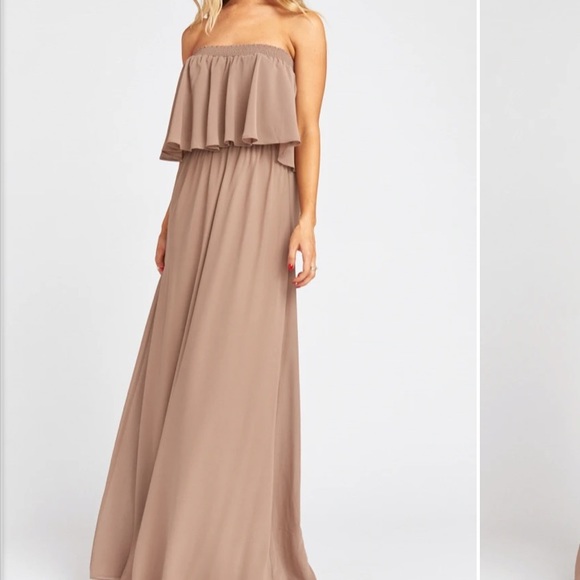 Show me your Mumu Hacienda Maxi Dress Dune - Picture 1 of 7